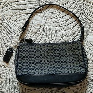 Navy signature small "C" Coach Purse